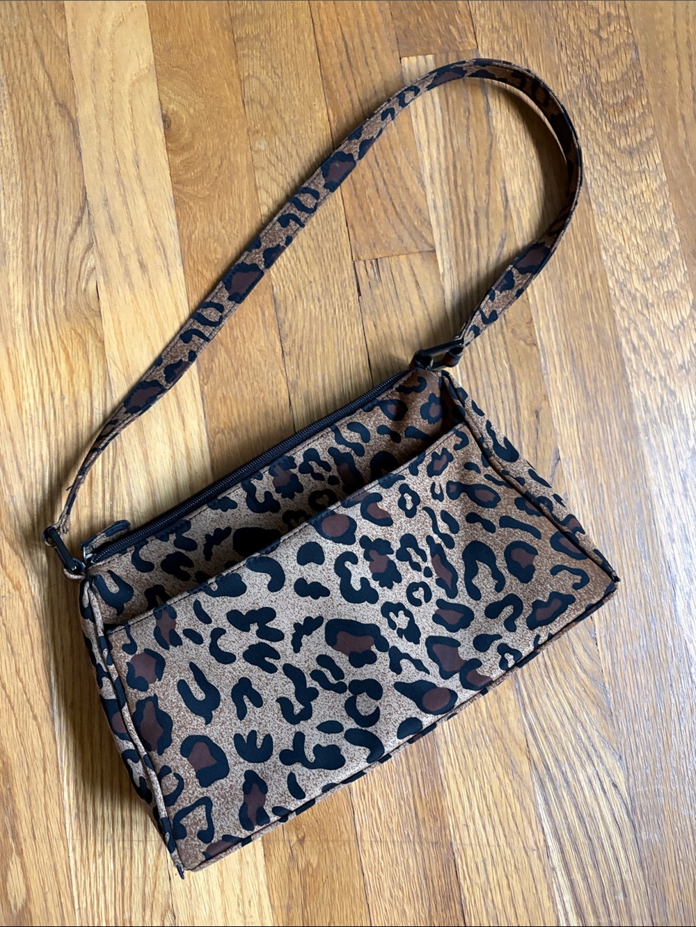 Bechamel Leopard Print Shoulder Bag - Brown & Black